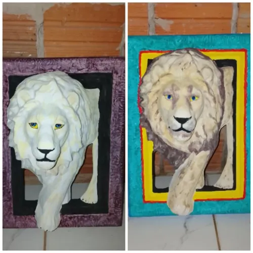 Peças de escultura em gesso