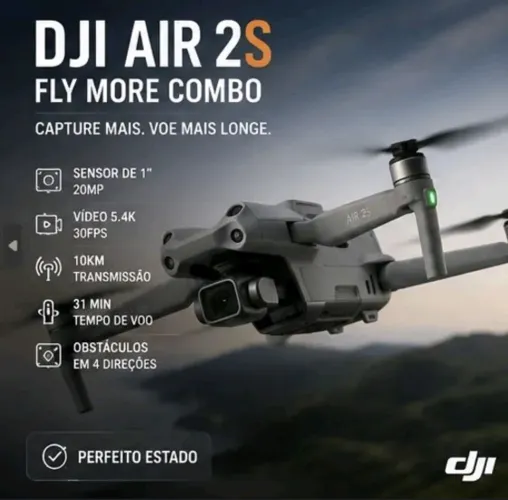 Drone DJI Air 2s com Kit Fly More Combo