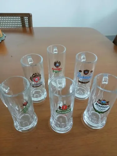 6 canecas de chopp colecionáveis - sem uso!