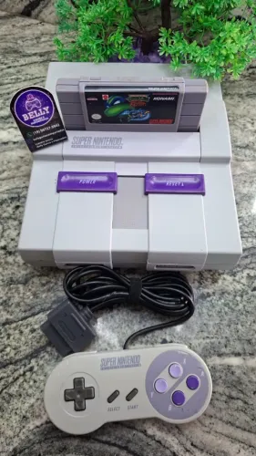 SUPER NINTENDO FAT + CONTROLE ORIGINAL + CARTUCHO TARTARUGAS NINJAS