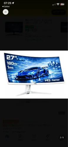 Monitor Curvo 27? HQ + Suporte articulado com pistão a gás