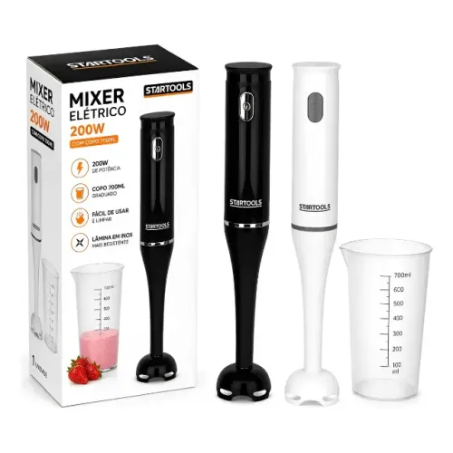 Mixer Elétrico 200w Copo 700ml Preparo Rápido