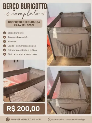 Berço Burigotto com colchão