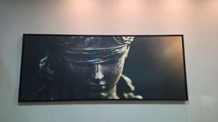 Quadro Decorativo Escritório Direito A Justiça é Cega 150x60cm