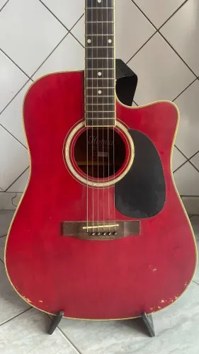 Violao Hofma YE-227 STRD corda de aço ( vermelho )