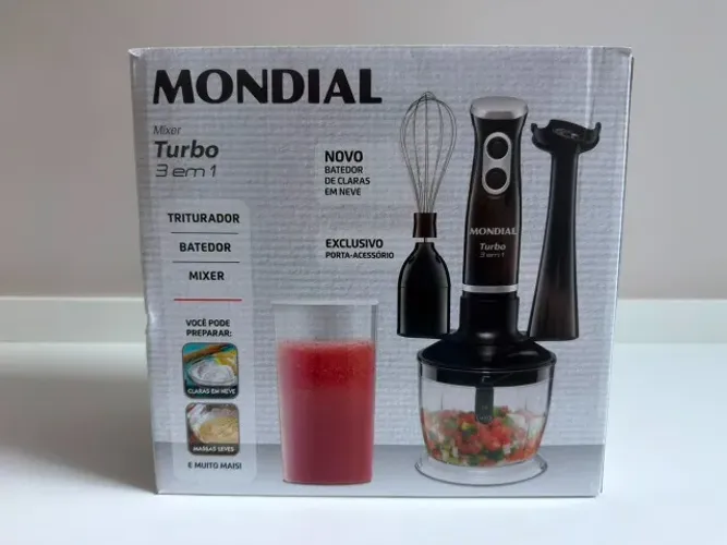 Mixer Turbo 3 em 1 Mondial M-14, 400W, Preto, 220V - Lacrado e com nota fiscal