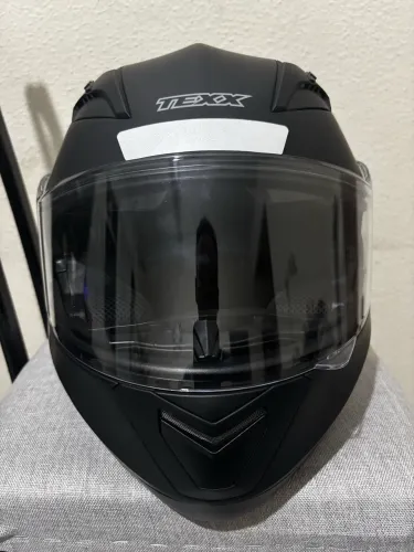 Capacete escamoteável TEXX preto fosco tamanho 56