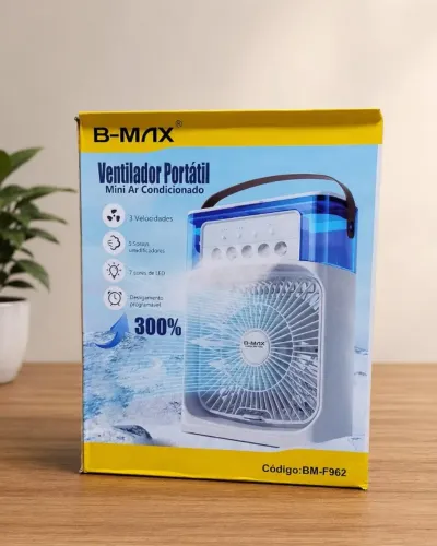 Climatizador de Ar Portátil B-MAX BM-F962 - 3 Velocidades + LED