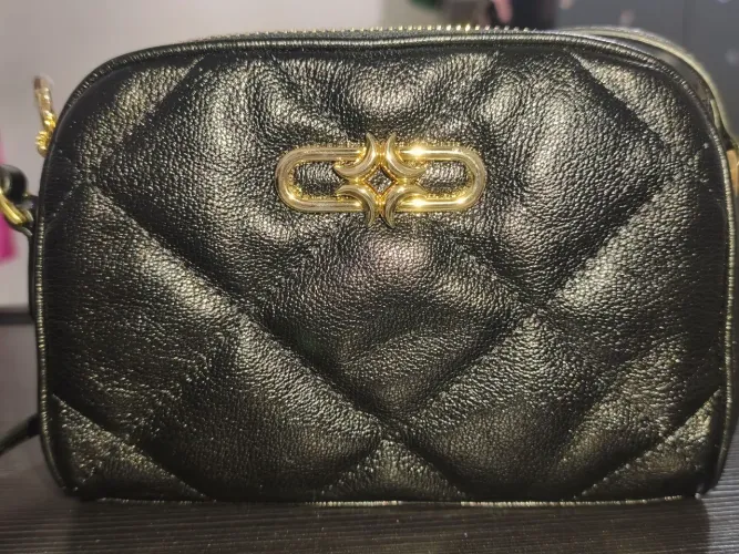Bolsa Tiracolo Luz da Lua Preto - Matelassê