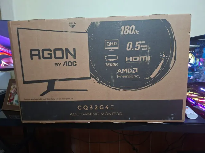 VENDO MONITOR AOC AGON 32 QHD 180 HZ CURVO NOVO NA CAIXA