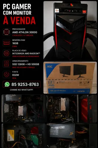 PC Gamer completo com monitor à venda!