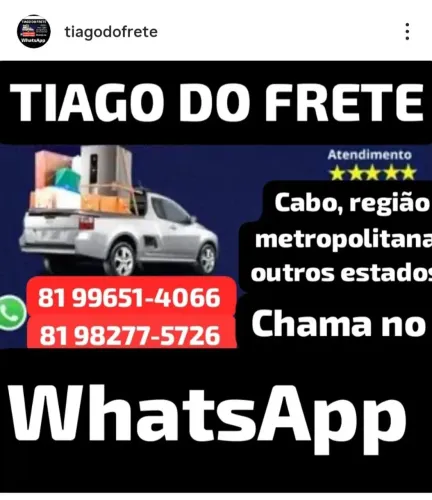 TIAGO DO FRETE /FRETES, MUDANÇAS, CARRETOS E ETC...