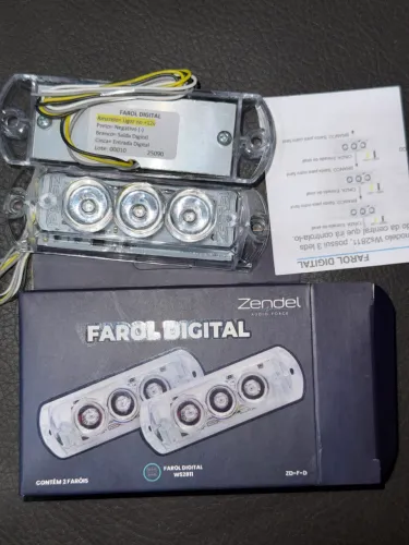Automotivo Farol Digital Zendel, Possui 3 leds de 1,5w cada. Modelo Ws2811