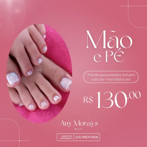 Manicure e pedicure tradicional.