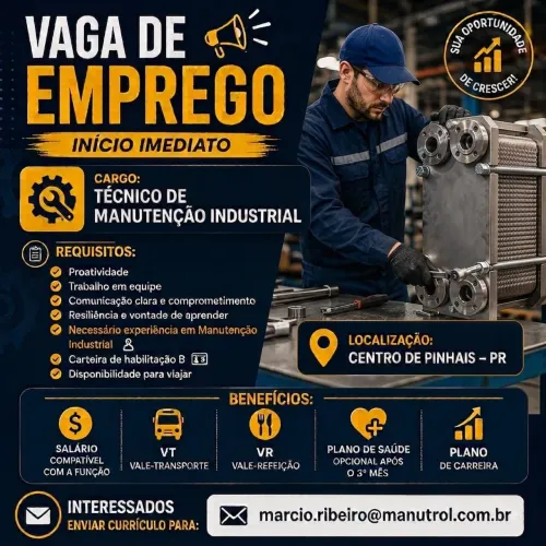 TECNICO E AUXILIAR DE MANUTENCAO INDUSTRIAL