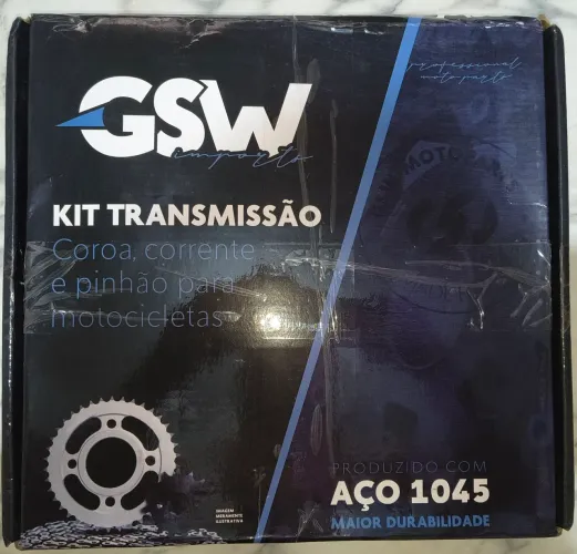 Kit transmissão relação Himalayan 450 GSW 520H x 116L sem retentor Coroa 47 Pinhão 15