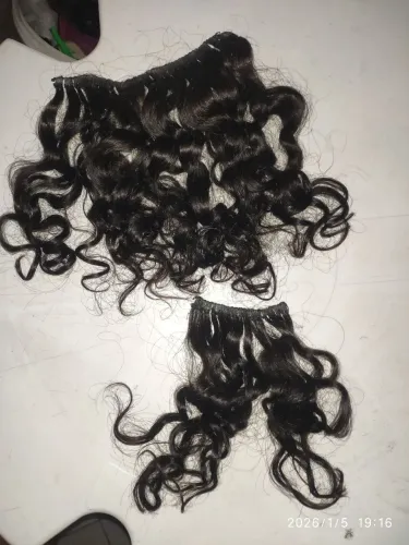 Cabelo Humano Natural Cacheado (Nó Italiano)