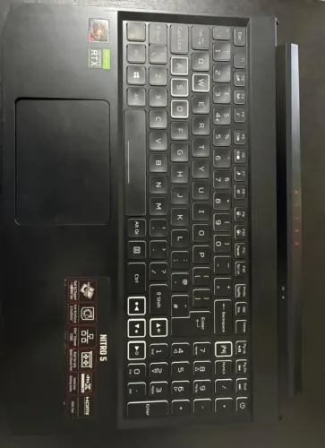 Teclado Acer Nitro 5 Completo Original + Touchpad + Carcaça Base Acer Nitro 5 An515-45
