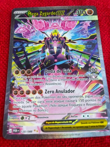 Carta Mega Zygarde ex 120/088 Full Art / Ultra Rara Chasee