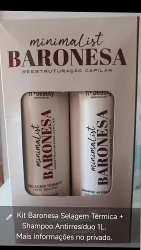 Kit Selagem Térmica Minimalist Baronesa da marca HBeauty.