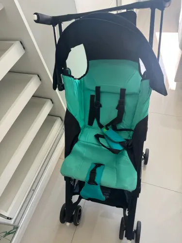 Kit Carrinho GB Pockit + Bebê Conforto Cybex Cloud Q Platinum + Base para Carro Isofix