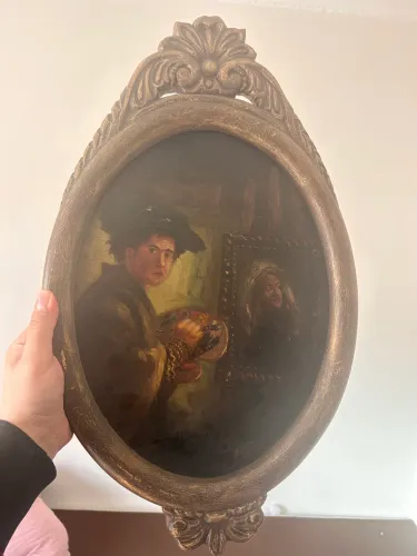 Quadro antigo de muito  bom gosto 