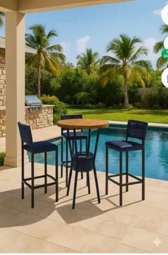 Conjunto Mesa Bistrô com 3 Banquetas