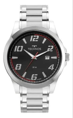 Relógio Techno masculino prata