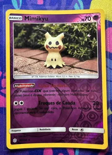 Carta Mimikyu Reverse Foil NM Yuka Morii Pokemon TCG