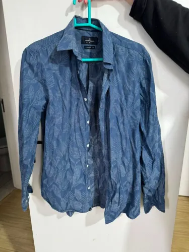 Camisa Azul Florida Marfinno Original Tamanho P