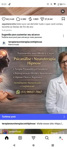 Terapeuta de resultado e psicanálista 