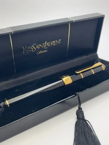 Caneta-Tinteiro Vintage Yves Saint Laurent - Nova, na Caixa