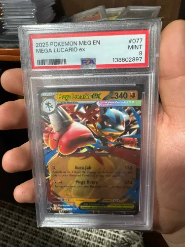 carta graduada pokemon mega lucario ex psa 9