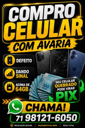 Celular quebrado vale dinheiro