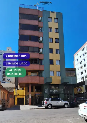 Apartamento 2 dormitórios com sacada fechada cozinha planejada, Centro, Santa Ma
