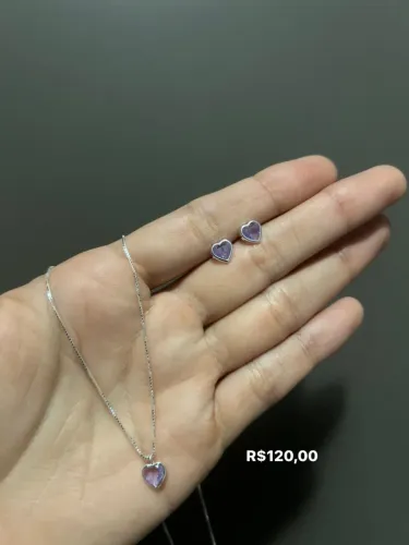 Conjuntinho feminino em prata