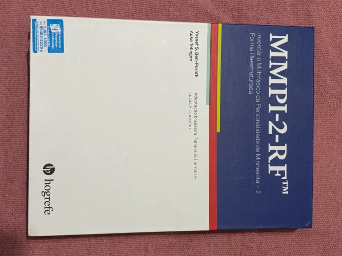 MMPI-2-RF - Kit Completo- Inventário Multifásico de Personalidade de Minnesota 2