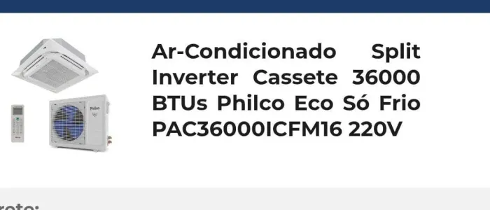 AR CONDICIONADO SPLIT INVERTER