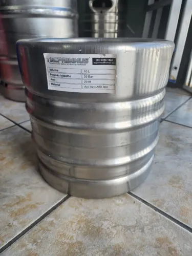 Barril de chopp 10 litros inox