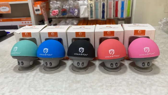 Mini Caixinha Cogumelo Bluetooth com Ventosa H'MASTON