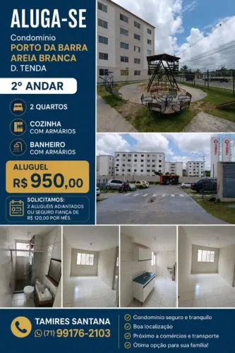 Alugo apartamento em Areia Branca cond Tenda 2/4