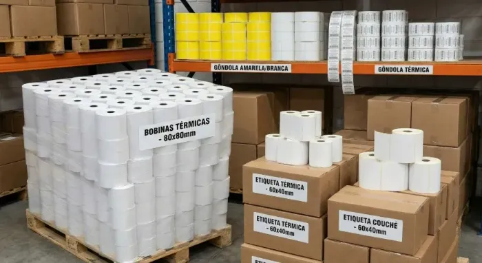 Bobinas Térmicas, Etiquetas Adesivas e Lacres de Segurança | - TNC (LEIA A DESCRIÇÃO)