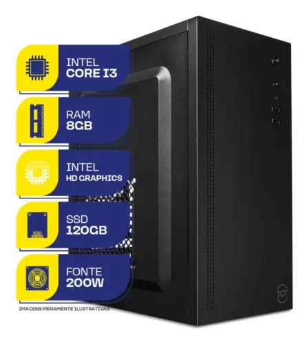 Pc Home Mcl, Intel Core I3, 8gb De Ram, Ssd 120gb 120 Gb 8 Gb Intel Hd Graphics