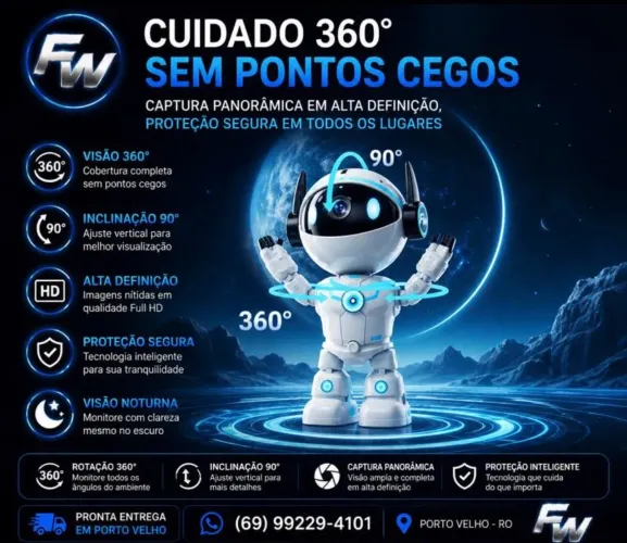 Câmera Wi-Fi robô 