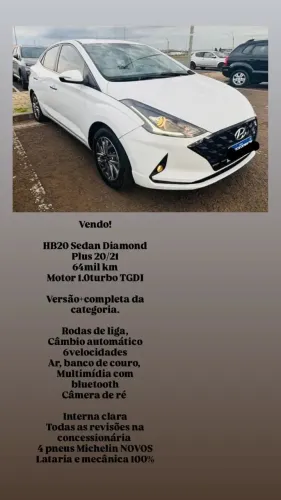 Hyundai HB20S Diamond Plus 1.0 TB Flex 12V AUT 2021