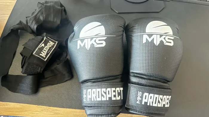 Luva De Boxe Muay Thai Mma Mks Combat New Prospect Black