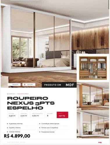 ROUPEIRO NEXUS 3PTS ESPELHO