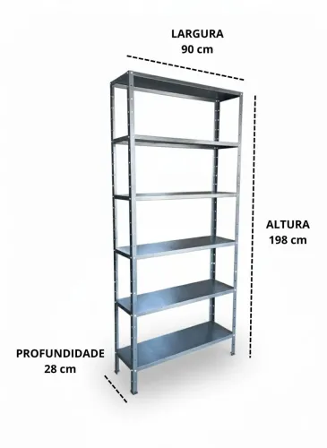 Prateleiras de chapa galvanizada