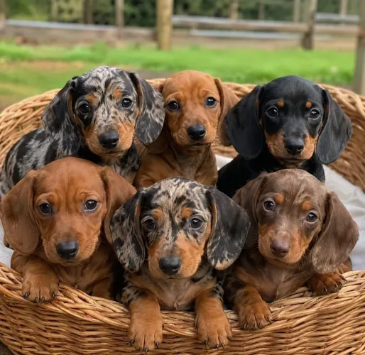Daschund/Cofap fêmea e macho kanichen merle