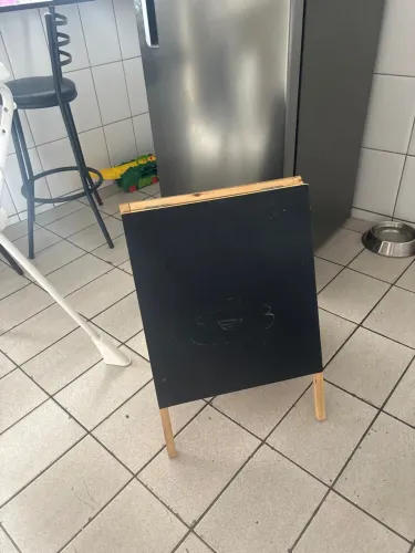 Cavalete Calçada Cardápio Propaganda Lousa Preta 50x45cm Gv Office